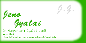 jeno gyalai business card