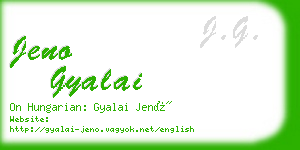 jeno gyalai business card